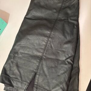 NWT Black Faux Leather Skirt